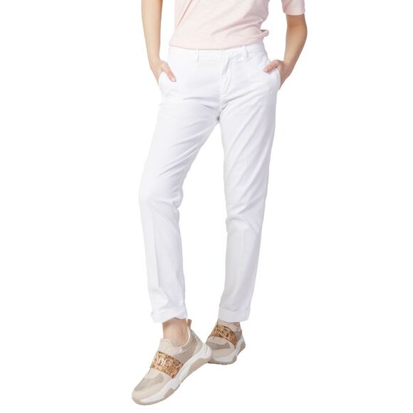 Blauer Slim Fit Casual Pants Women white Trousers